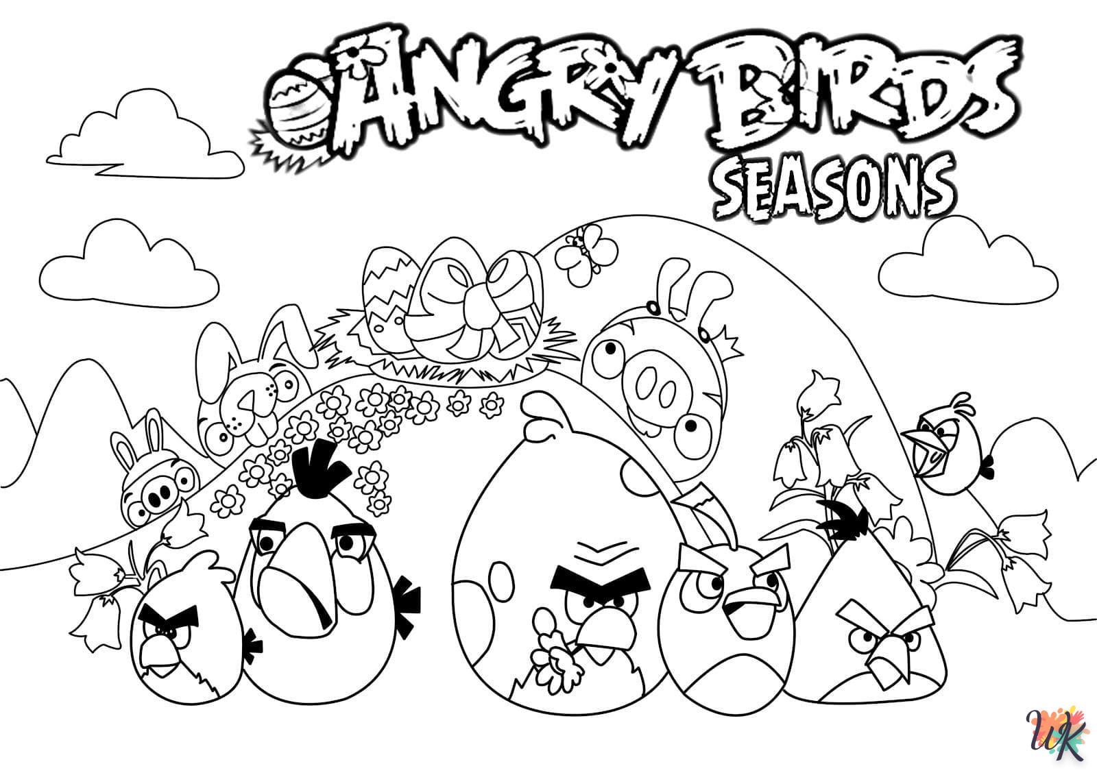 coloriage Angry Birds  pour enfant de 2 ans