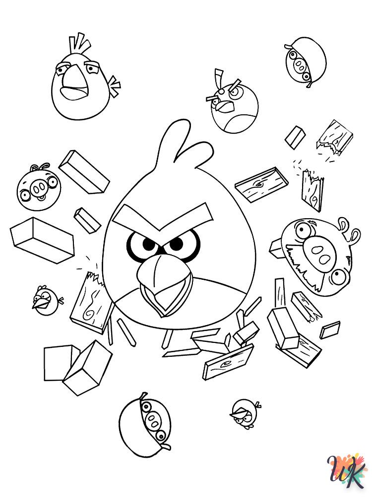 coloriage Angry Birds  enfant à imprimer