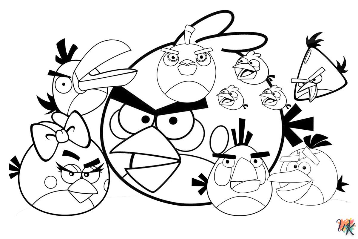coloriage Angry Birds  à imprimer a4 2