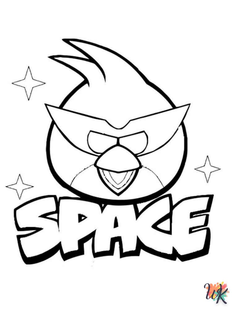 coloriage Angry Birds  à imprimer pour enfant de 4 ans 2
