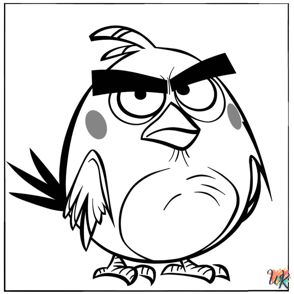 coloriage Angry Birds  a imprimer pour enfant de 4 ans