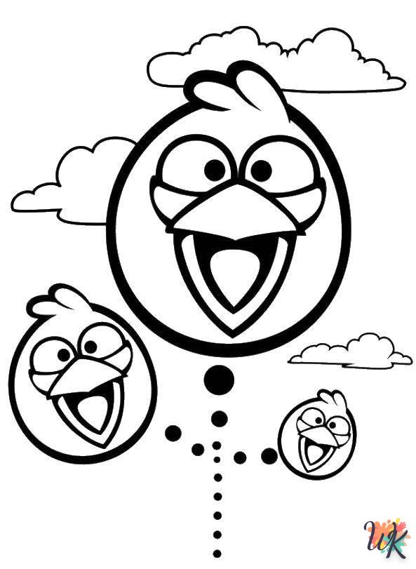coloriage Angry Birds  et decoupage a imprimer gratuit 1