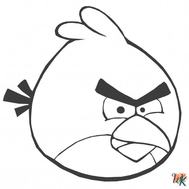 coloriage Angry Birds  de noël gratuit à imprimer en ligne 2