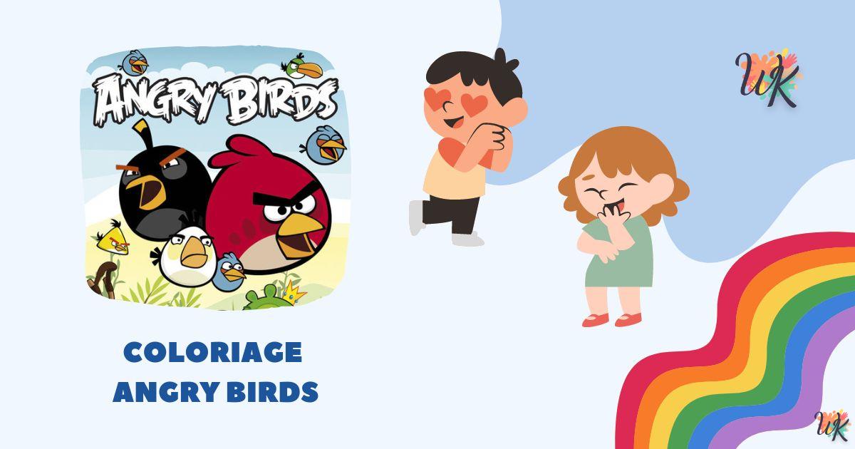 Coloriage Angry Birds – La bataille des oiseaux malicieux