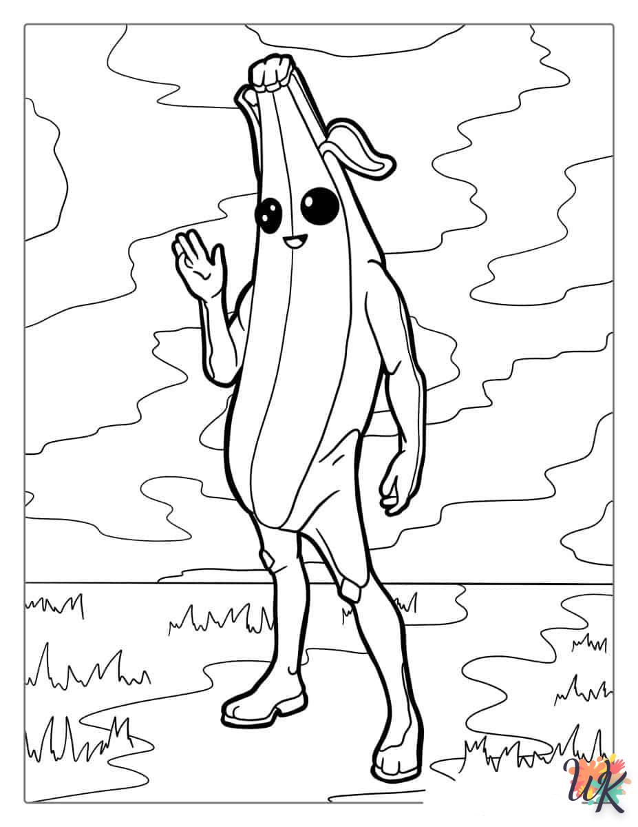 coloriage Fortnite Banane  7 ans en ligne gratuit à imprimer