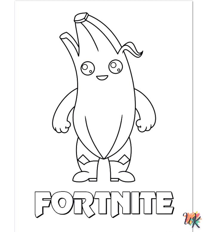 picture for coloring Fortnite Child banana