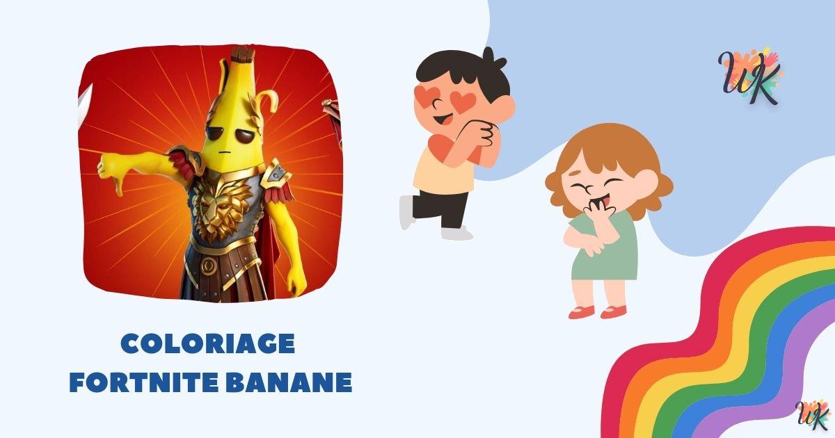 Coloração Fortnite Personagem de jogo super legal de banana