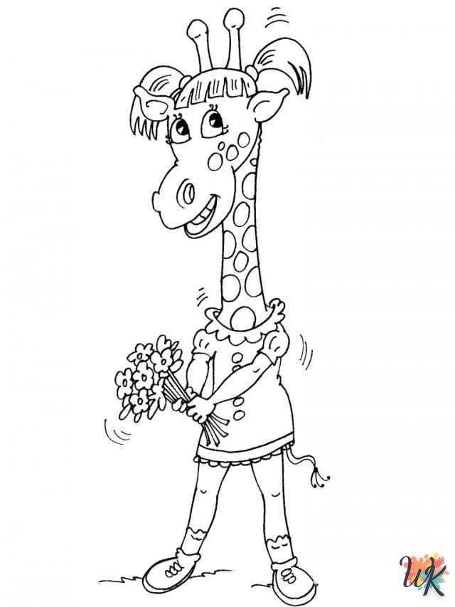 coloriage Girafe  pour enfant a imprimer gratuit