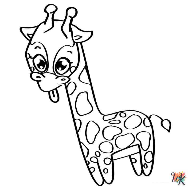 coloriage Girafe  bebe à imprimer gratuit
