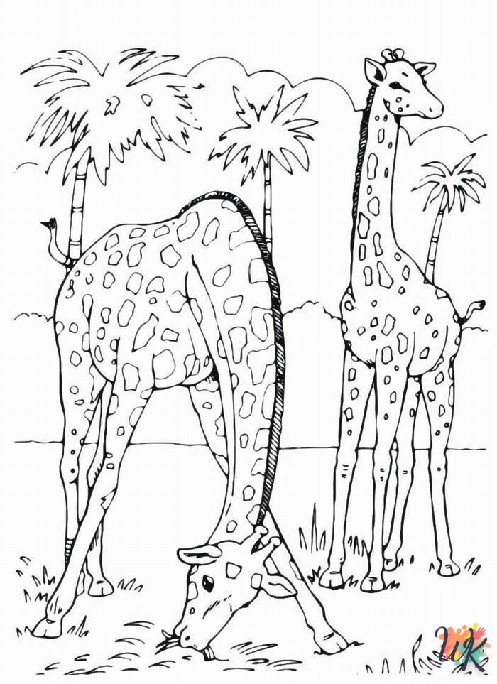 coloriage Girafe  pour enfants a imprimer