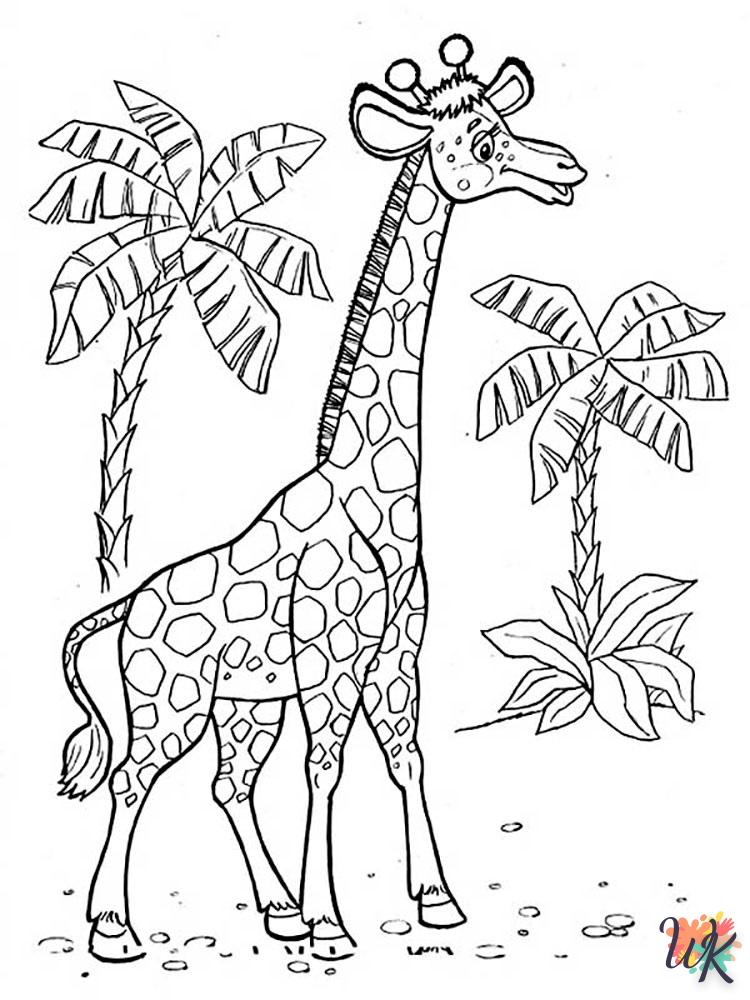 coloriage Girafe  educatif pour enfant