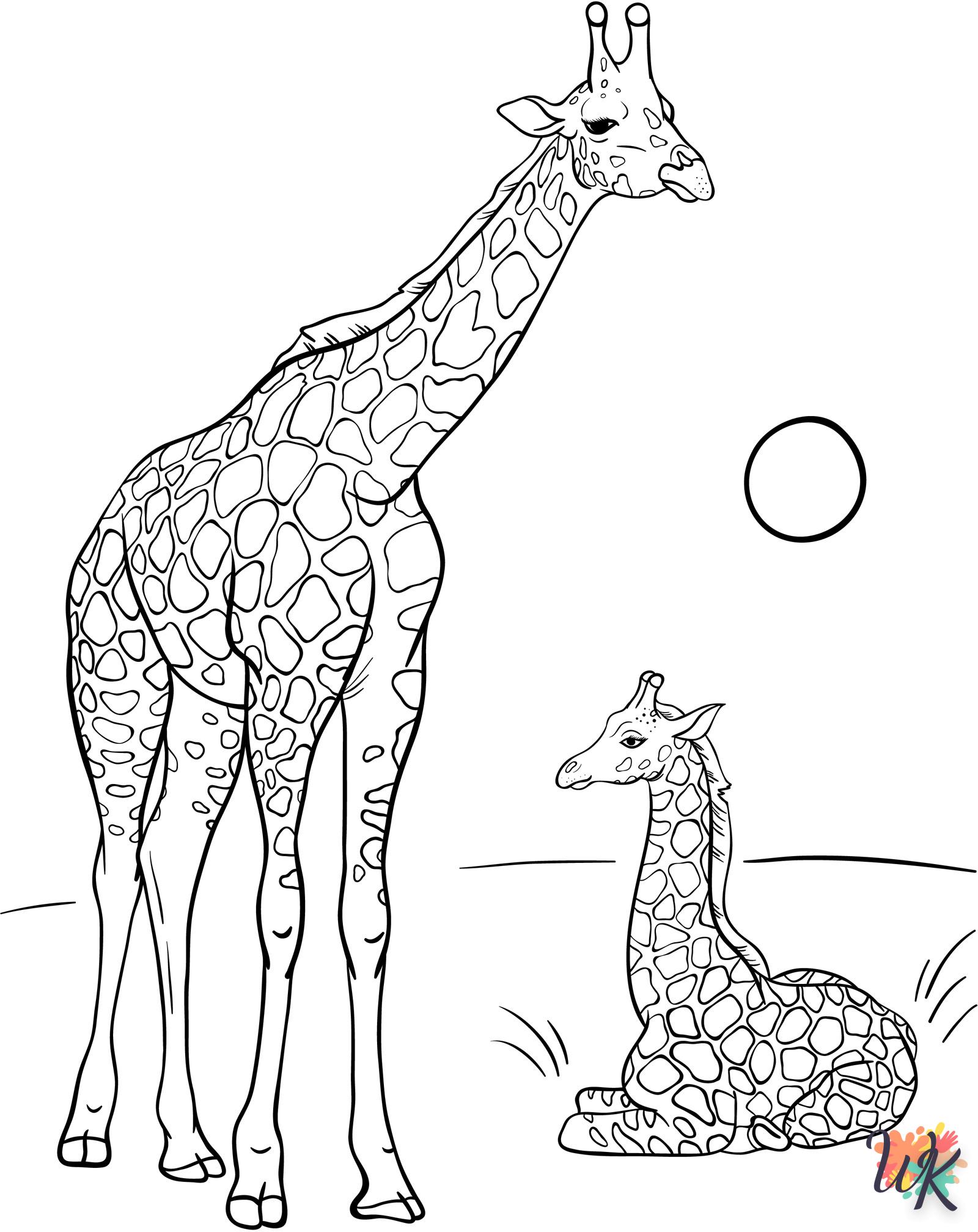 coloriage Girafe  a imprimer enfant 10 ans
