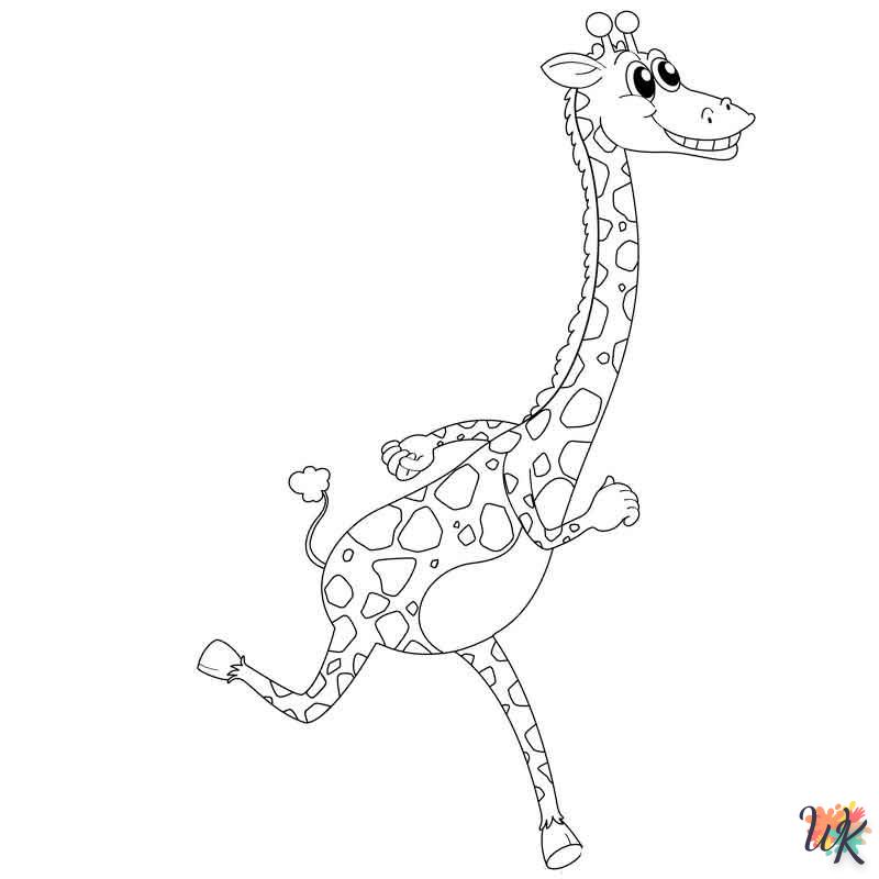 coloriage Girafe  à imprimer pdf gratuit