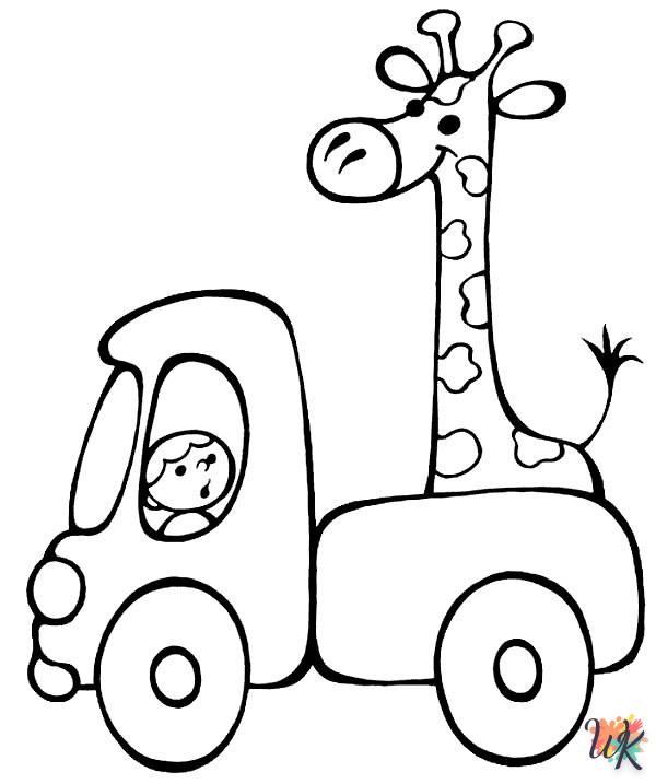 coloriage Girafe  pour enfant de 6 ans