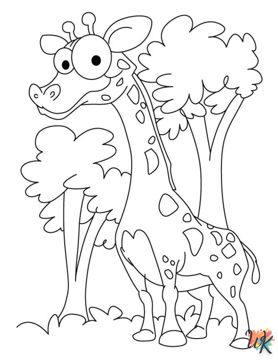 coloriage Girafe  7 ans en ligne gratuit à imprimer 1