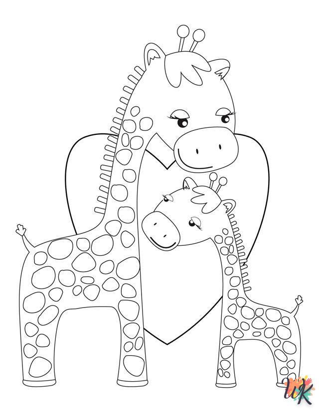 coloriage Girafe  à colorier en ligne gratuit