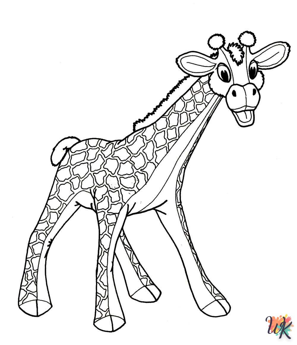 coloriage Girafe  gratuit a imprimer 1