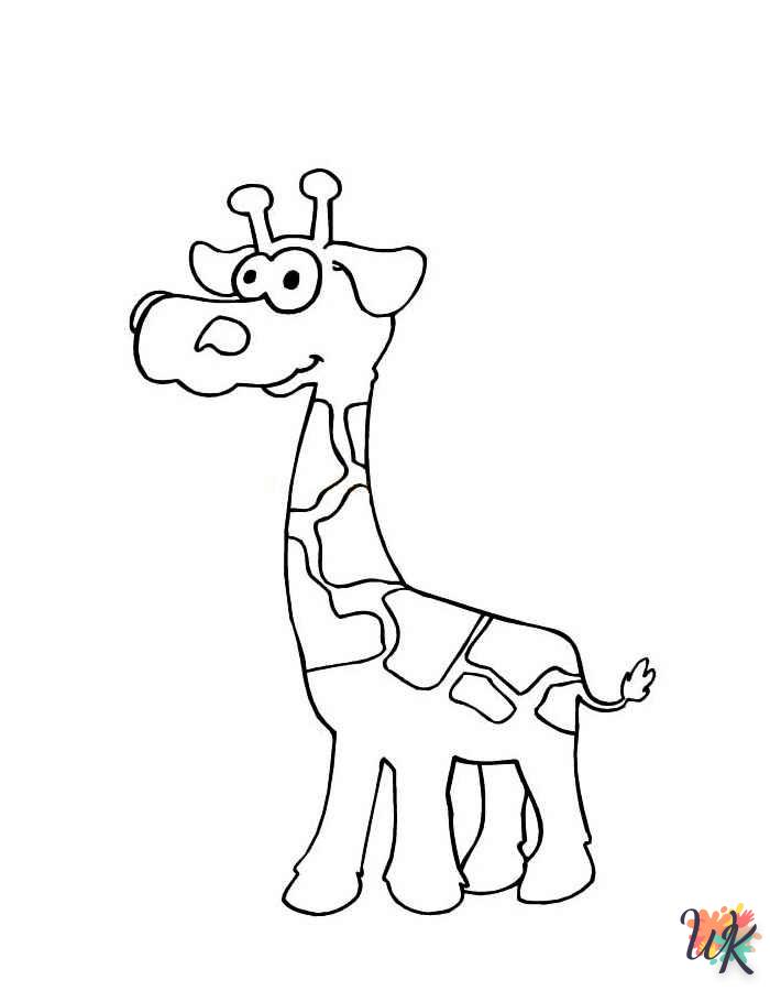 coloriage Girafe  en ligne pour bebe de 2 ans