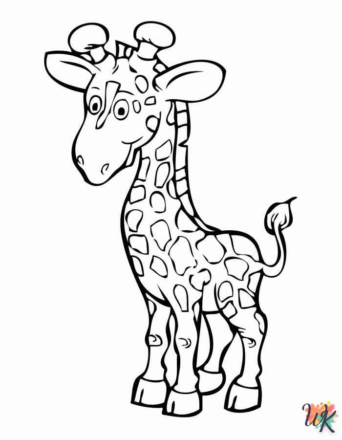 coloriage Girafe  gratuit en ligne