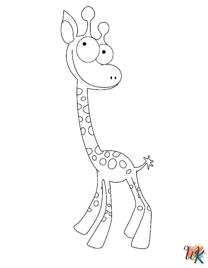 coloriage Girafe  bebe animaux a imprimer gratuit
