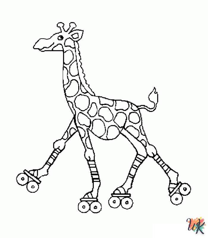 coloriage Girafe  pour bebe a imprimer 1