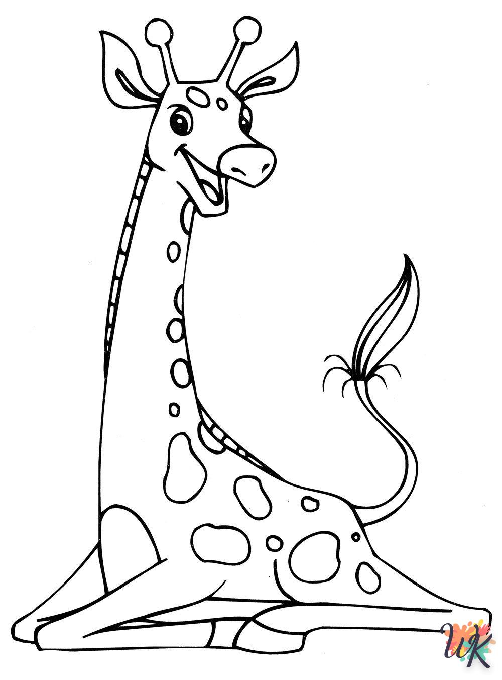coloriage Girafe  pour enfant de à imprimer
