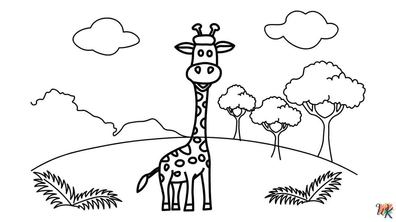 coloriage Girafe  pour enfant
