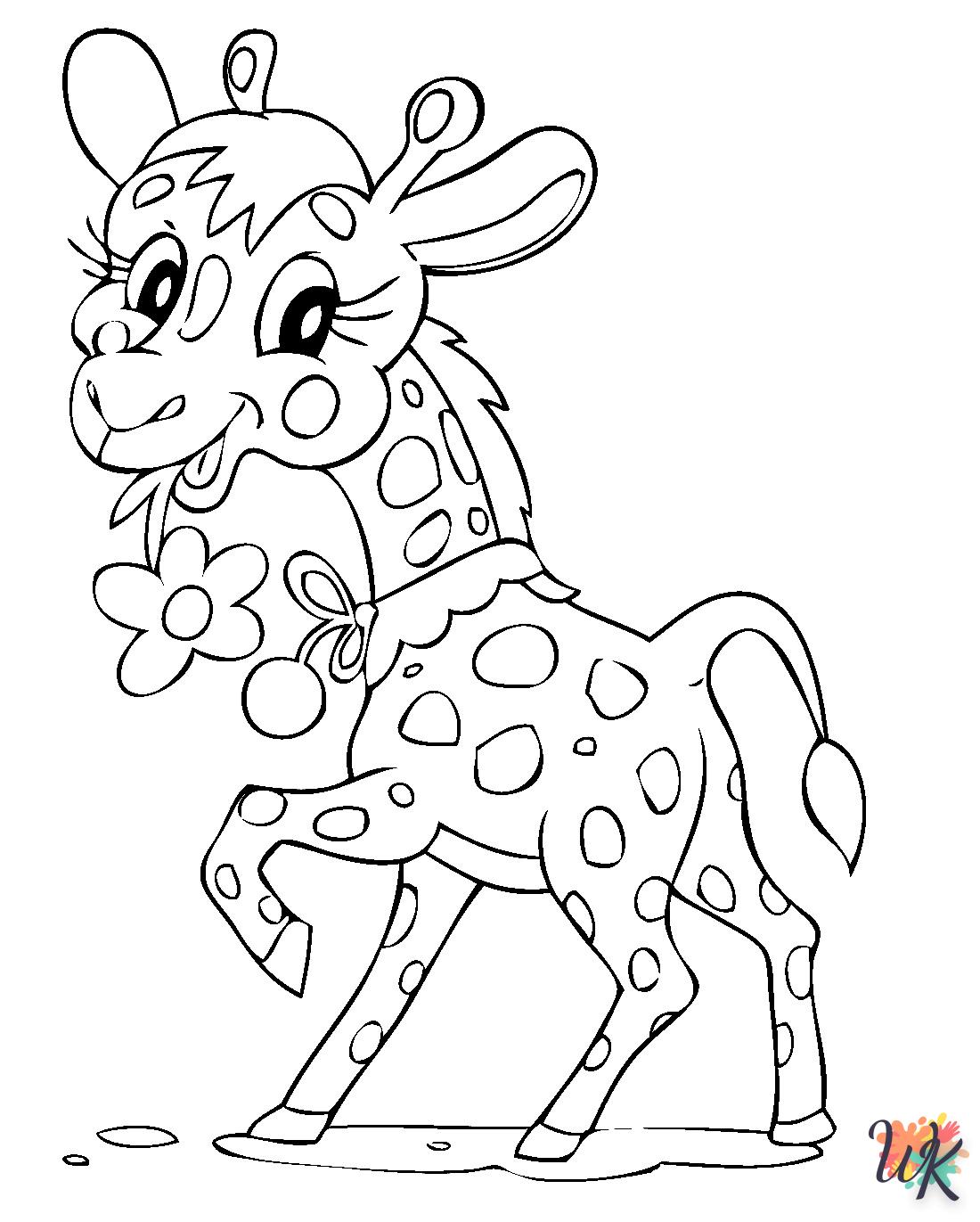 imprimer coloriage Girafe  pour enfant 2