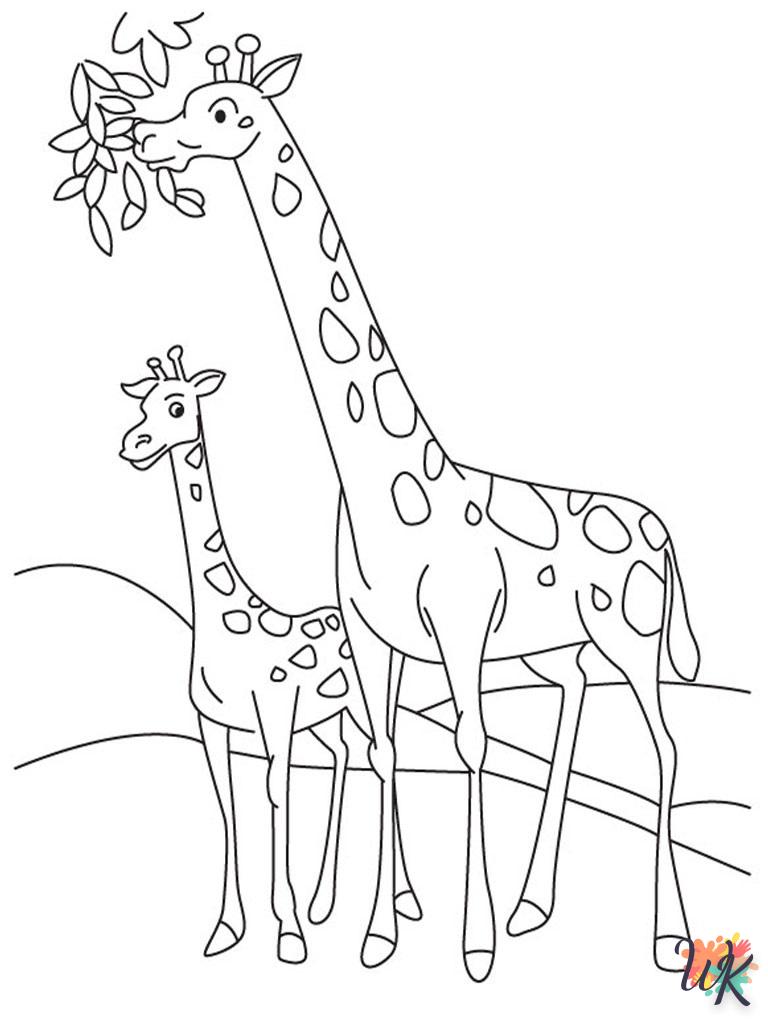 coloriage Girafe  pour enfant de 3 ans