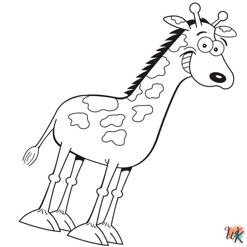coloriage Girafe  educatif pour enfant 1