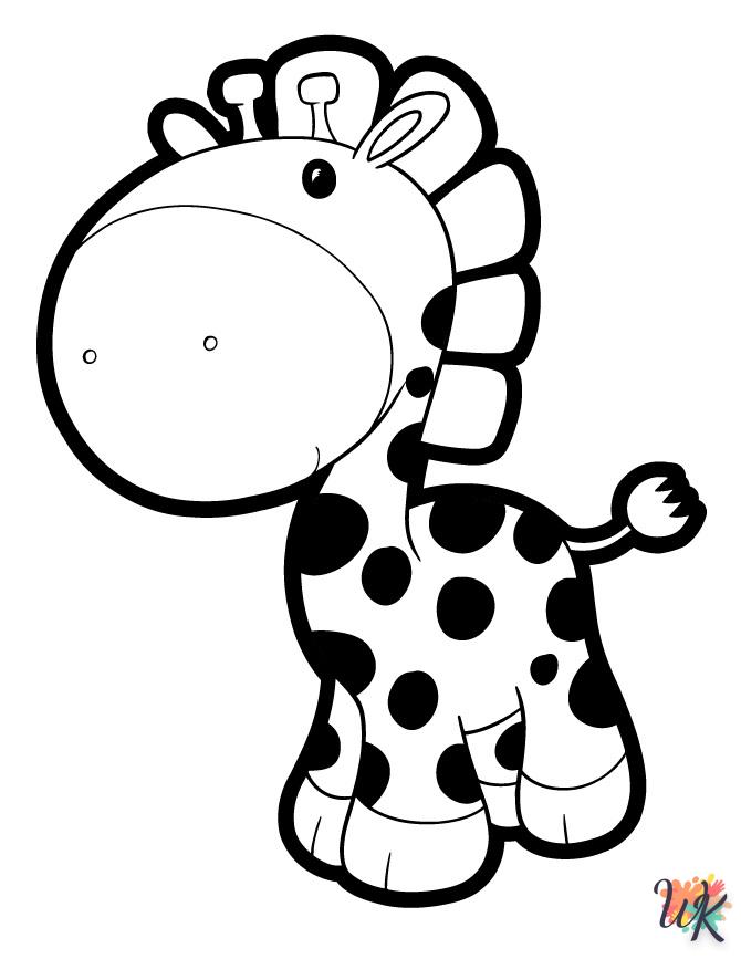 imprimer coloriage Girafe  gratuit 1