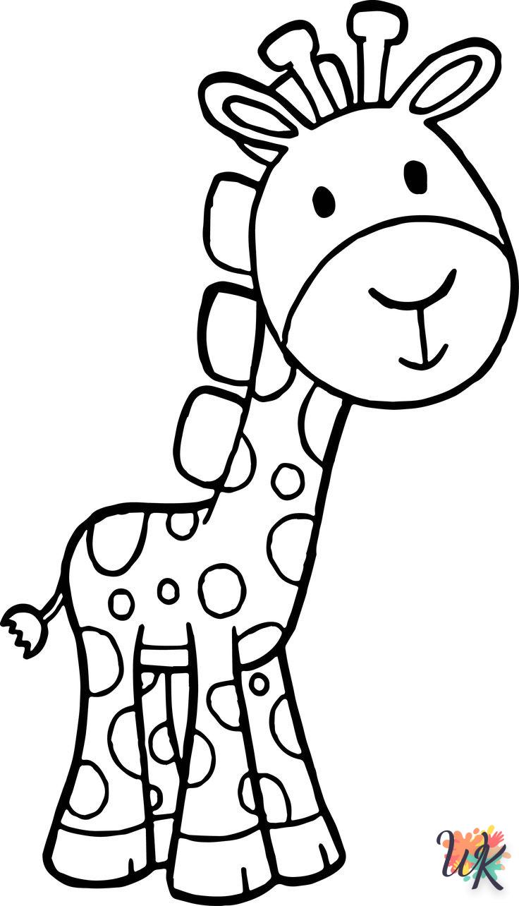 coloriage Girafe  en ligne gratuit pour 12 ans 1