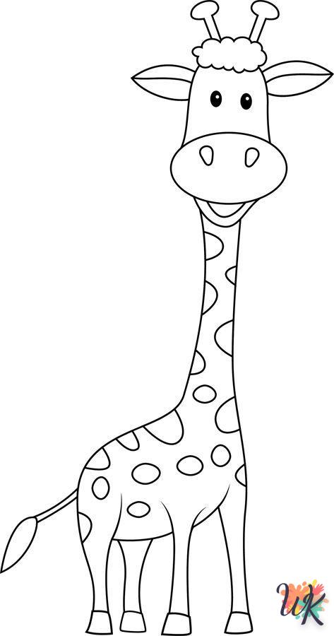 coloriage Girafe  à imprimer a4 1