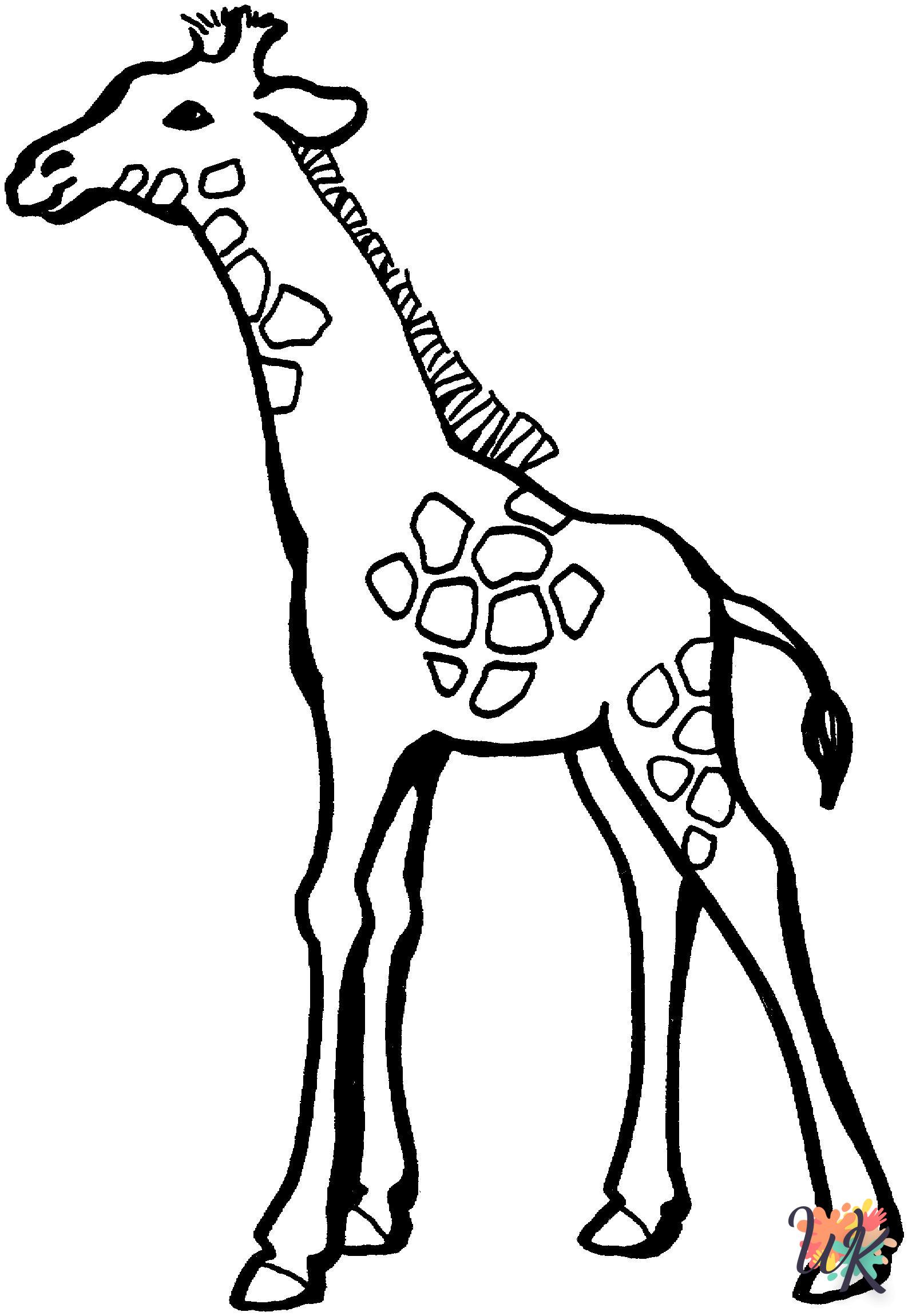 coloriage Girafe  pour enfant de 4 ans