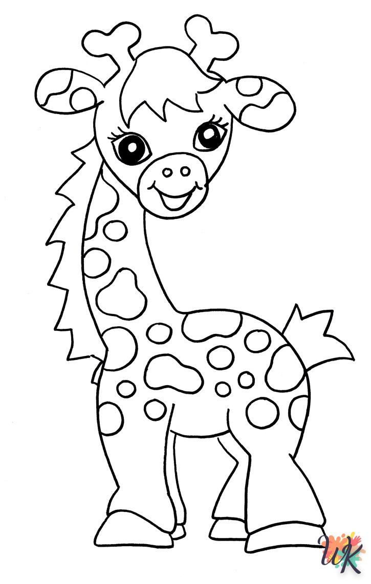 coloriage Girafe  à imprimer pour enfants 1