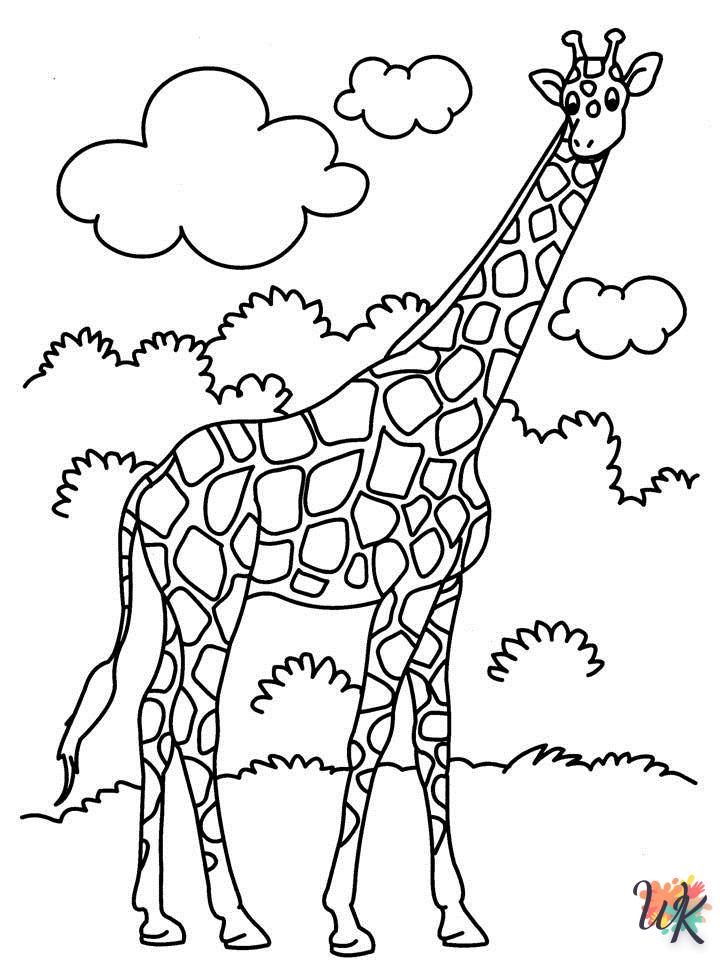 coloriage Girafe  pour enfant de 10 ans