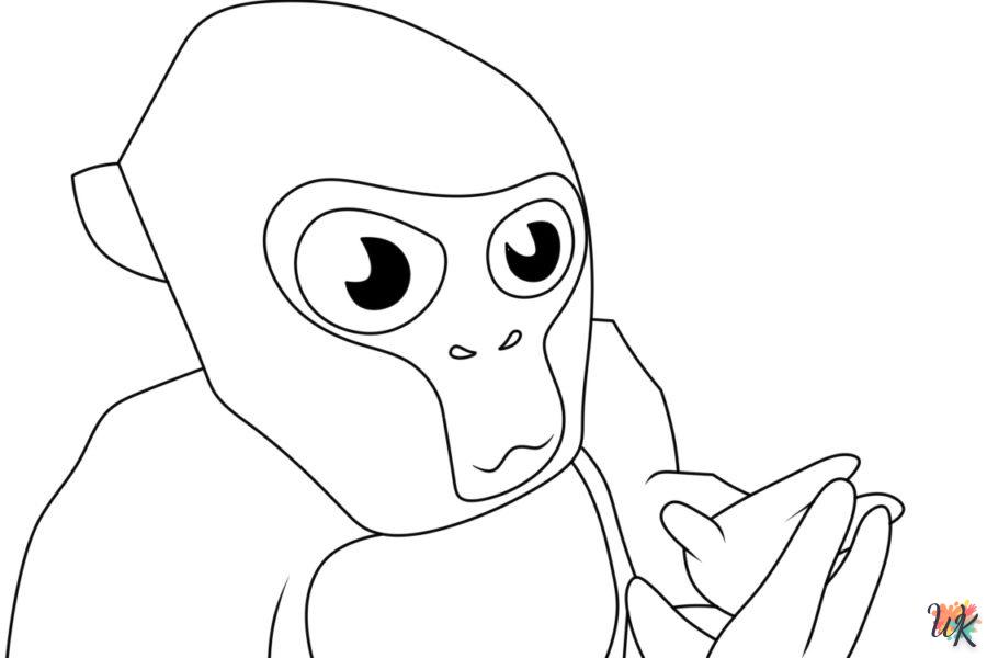 coloriage Gorilla Tag  a imprimer enfant 5 ans