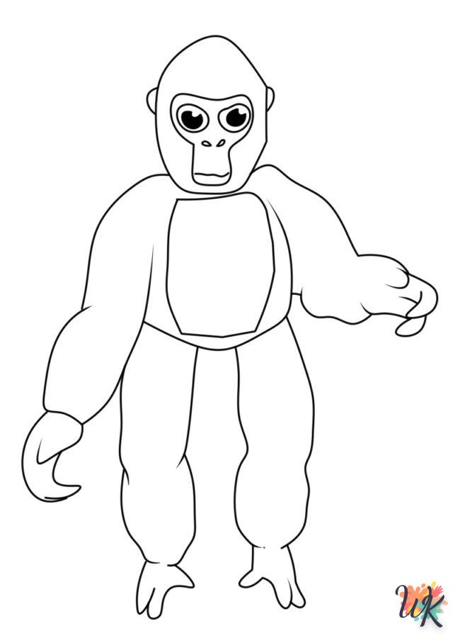 coloriage Gorilla Tag  pour enfants a imprimer