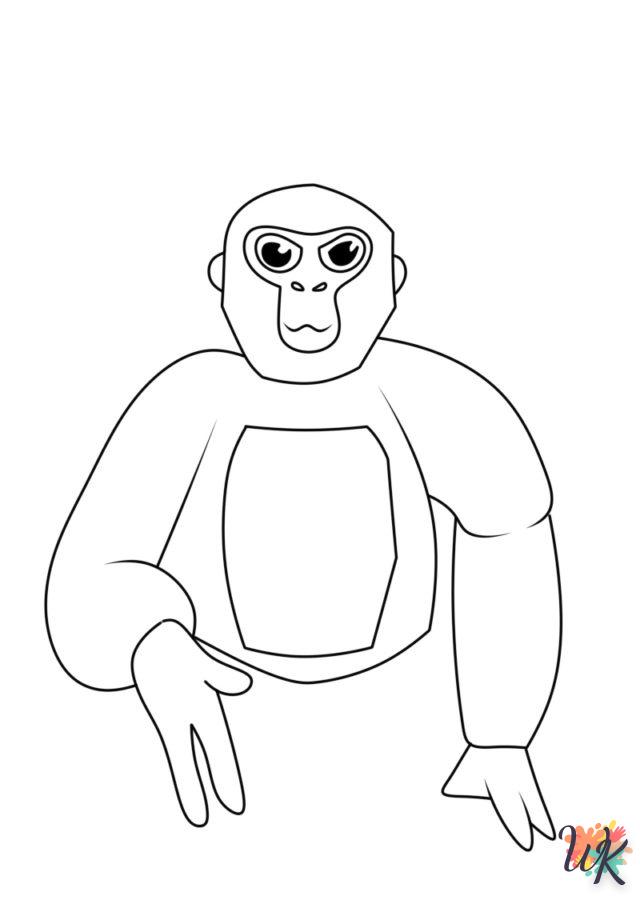 coloriage Gorilla Tag  à imprimer gratuitement pdf
