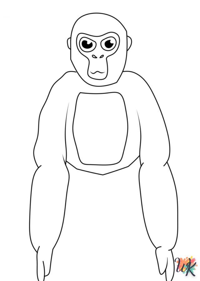 coloriage Gorilla Tag  pour lutter contre le stress