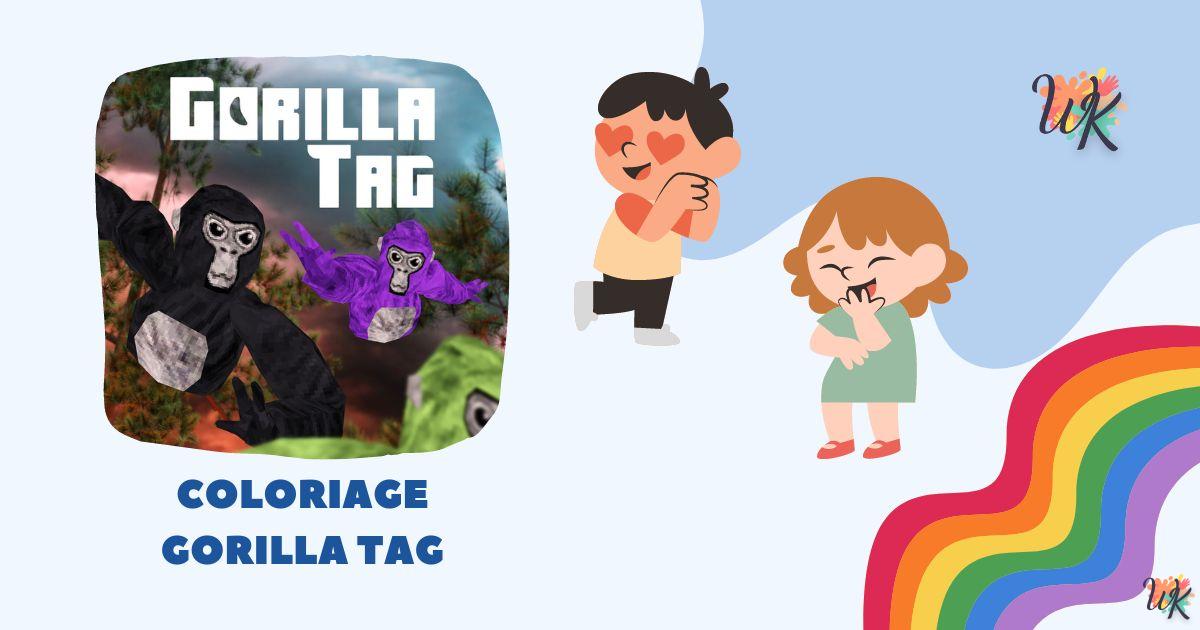Dibujos para colorear Gorilla Tag es un juego interesante para niños