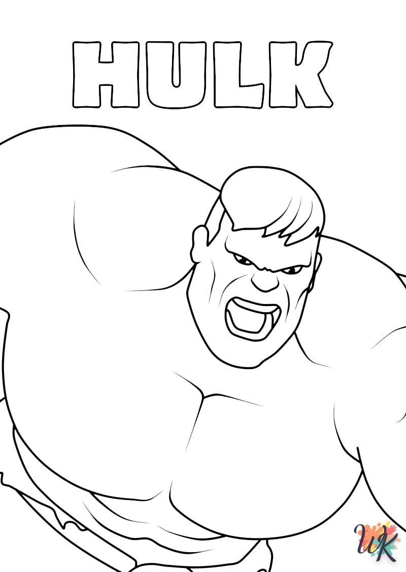 coloriage Hulk  pour bebe a imprimer