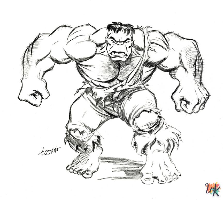 coloriage Hulk  pour primaire