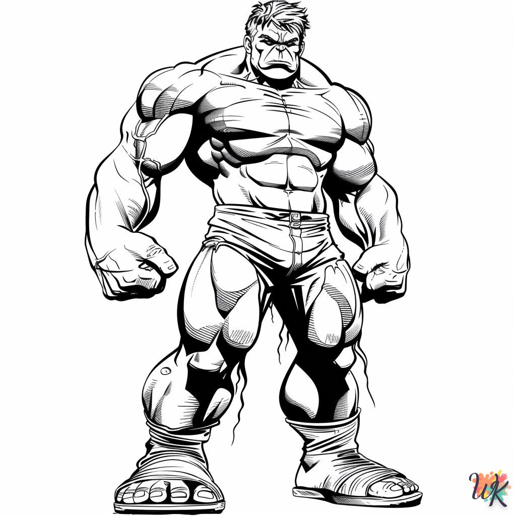 coloriage Hulk  pour enfant a imprimer