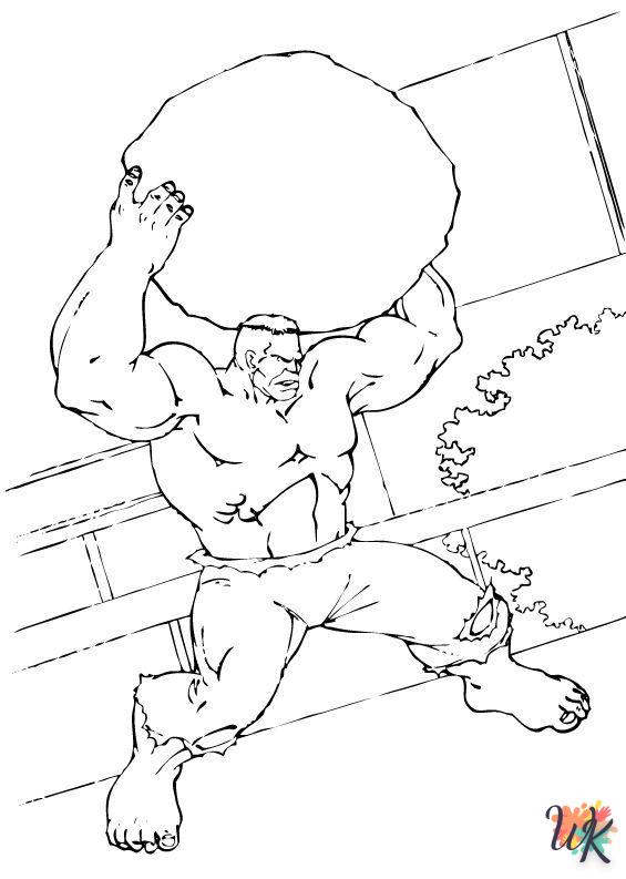 coloriage Hulk  pour enfant de 2 ans