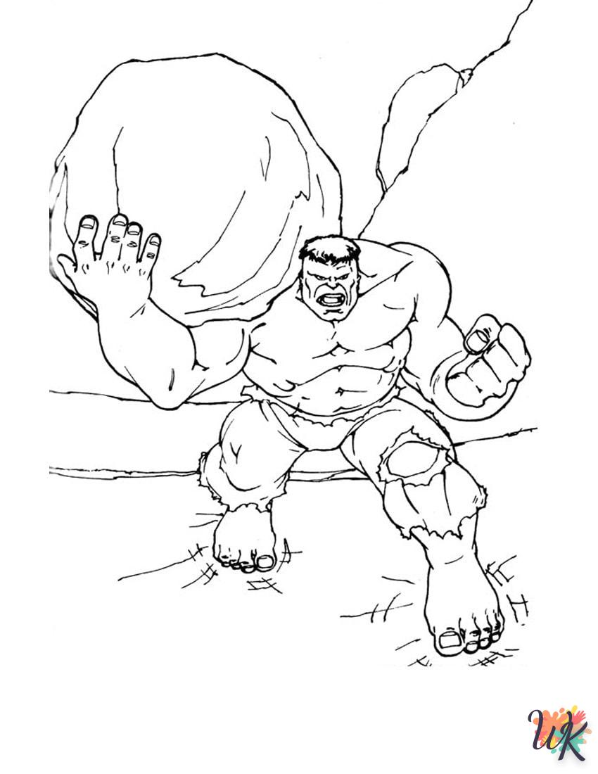 coloriage Hulk  enfant à imprimer pdf