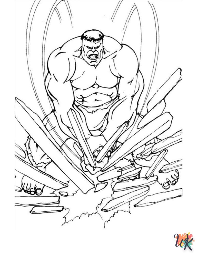 coloriage Hulk  en ligne a colorier