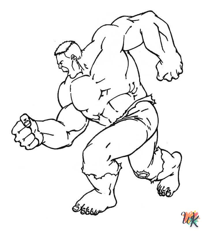 coloriage Hulk  enfant 7 ans a imprimer