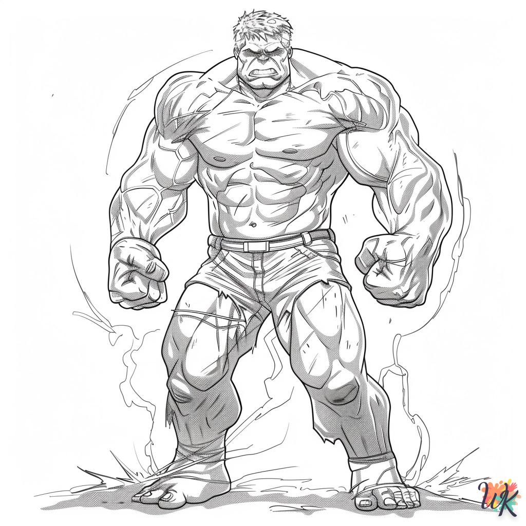imprimer coloriage Hulk