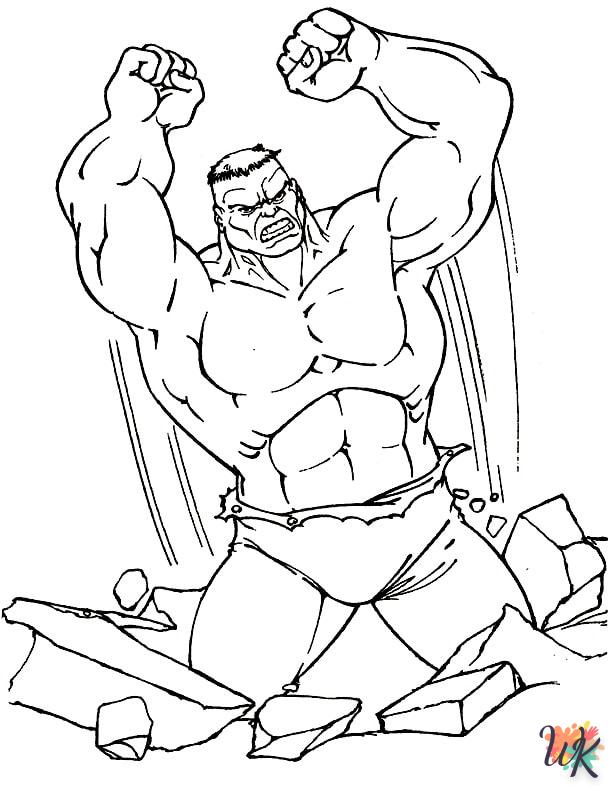coloriage Hulk  en ligne maternelle